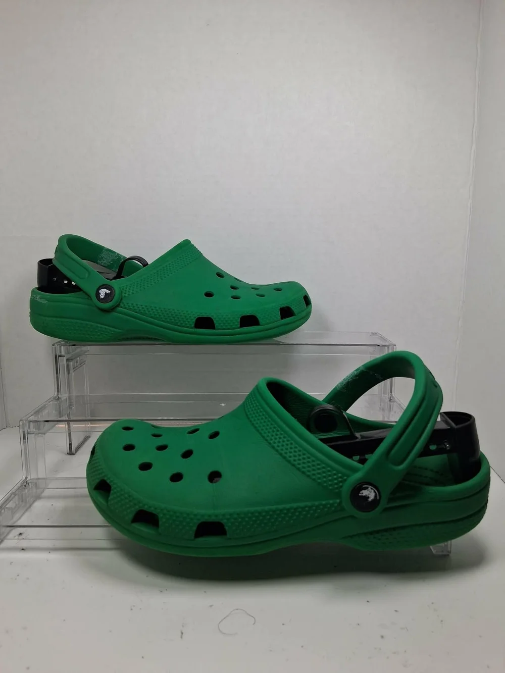 Crocs Classic Clog Men's Green/Black Slip-On Clog Sandals Logo US 5